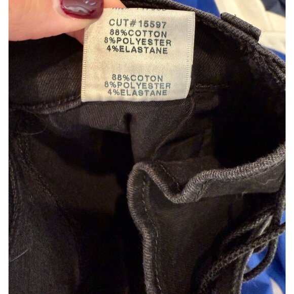 J Brand x Steph Shep High Rise Lace up Skinny Jeans in Black Vendetta - Size 24 - Picture 5 of 10